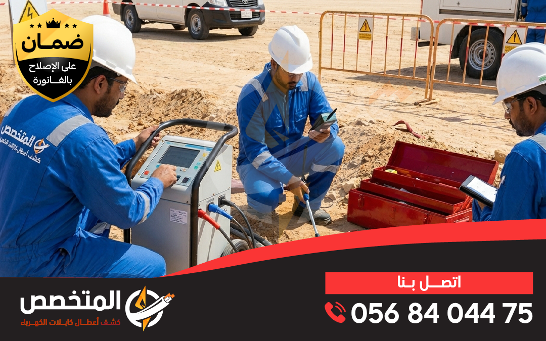 جهاز كشف اعطال الكابلات يستخدمه مهندس كهربائي بالرياض لتحديد التماس الكابلات داخل الجدران