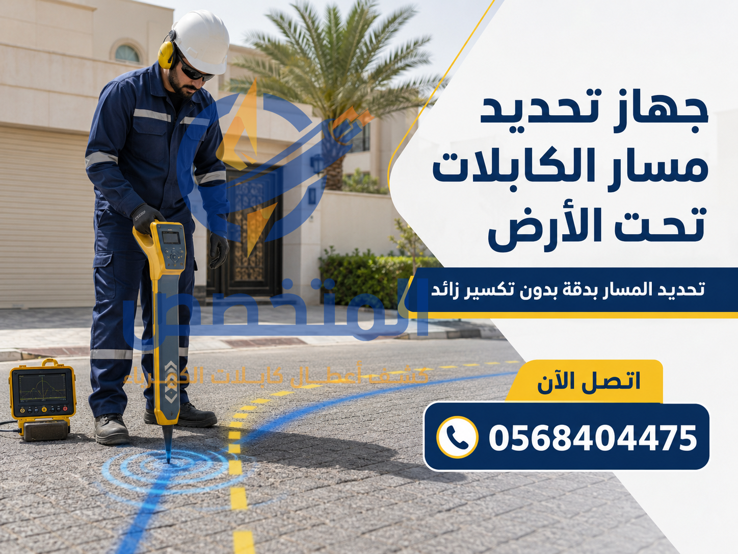 جهاز تحديد مسار الكابلات تحت الأرض بجانب فحص العزل